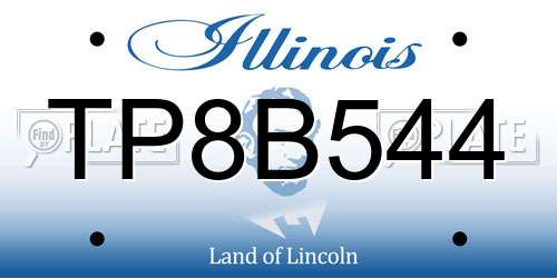 TP8B544 Illinois License Plate