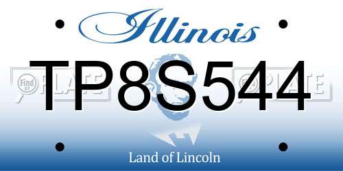 TP8S544 Illinois License Plate