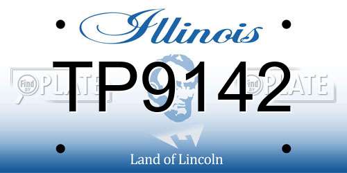 TP9142 Illinois License Plate