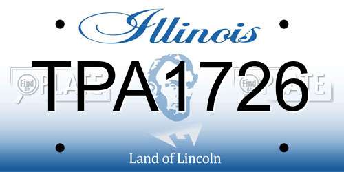 TPA1726 Illinois License Plate
