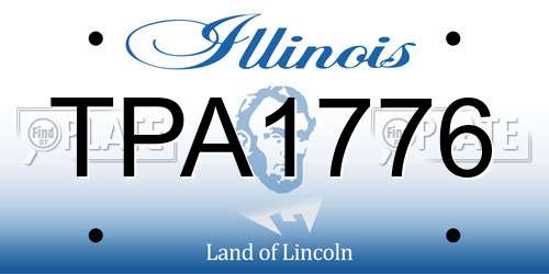 TPA1776 Illinois License Plate
