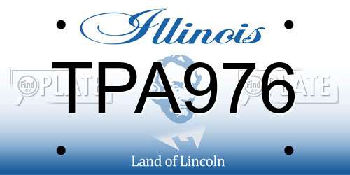 TPA976 Illinois License Plate