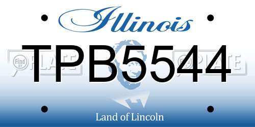 TPB5544 Illinois License Plate
