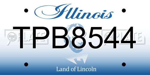 TPB8544 Illinois License Plate