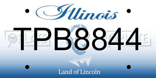 TPB8844 Illinois License Plate