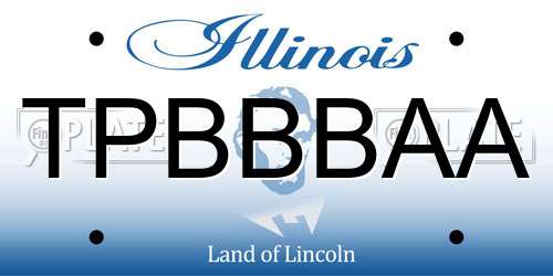 TPBBBAA Illinois License Plate