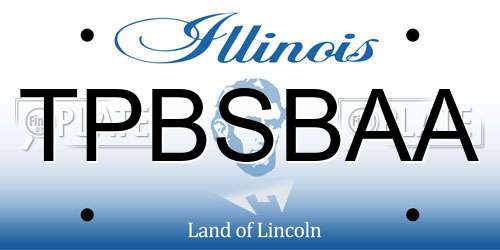 TPBSBAA Illinois License Plate
