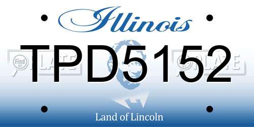 TPD5152 Illinois License Plate