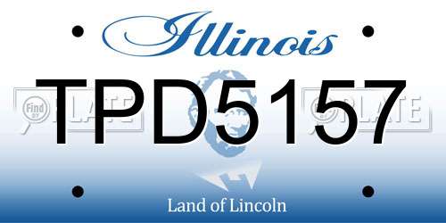 TPD5157 Illinois License Plate