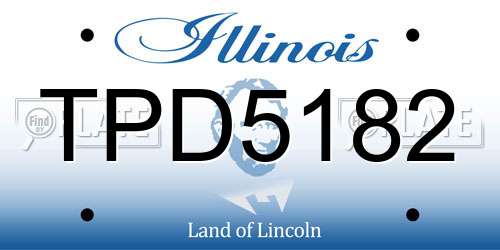 TPD5182 Illinois License Plate