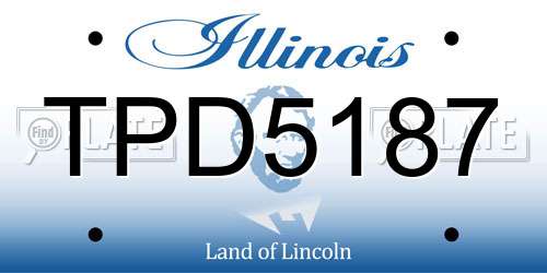 TPD5187 Illinois License Plate
