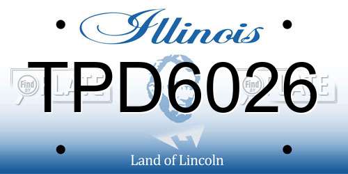 TPD6026 Illinois License Plate