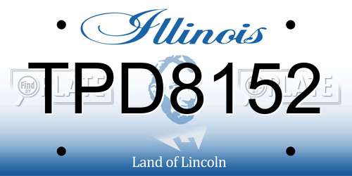 TPD8152 Illinois License Plate