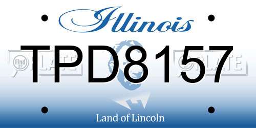 TPD8157 Illinois License Plate
