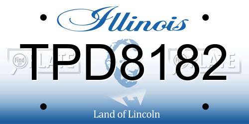 TPD8182 Illinois License Plate