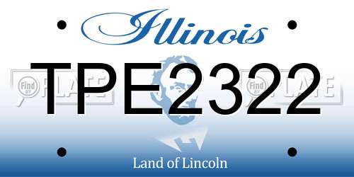 TPE2322 Illinois License Plate