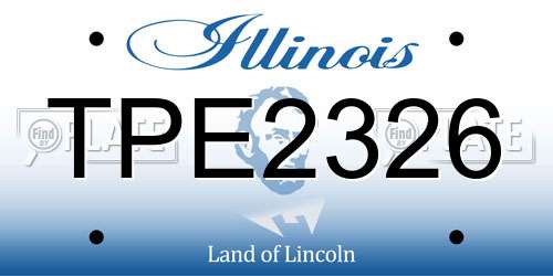 TPE2326 Illinois License Plate