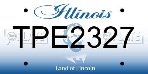 TPE2327 Illinois License Plate