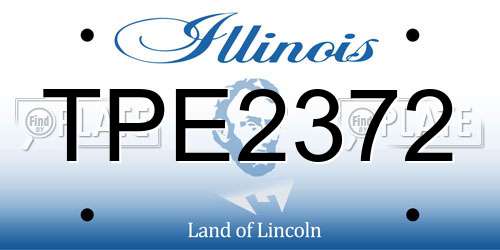 TPE2372 Illinois License Plate