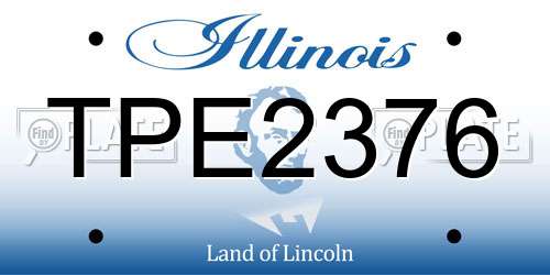 TPE2376 Illinois License Plate