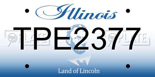 TPE2377 Illinois License Plate
