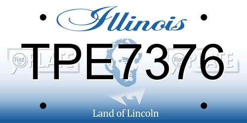 TPE7376 Illinois License Plate