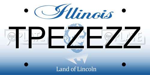 TPEZEZZ Illinois License Plate