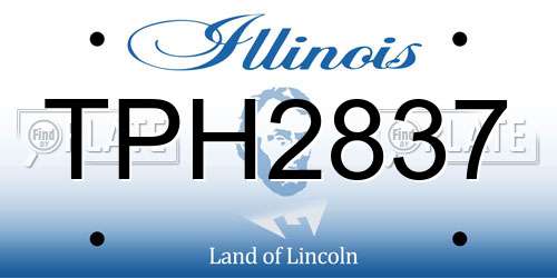 TPH2837 Illinois License Plate