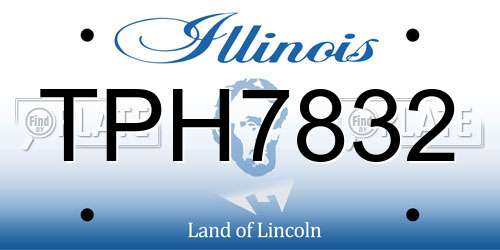 TPH7832 Illinois License Plate