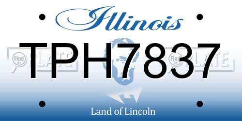 TPH7837 Illinois License Plate