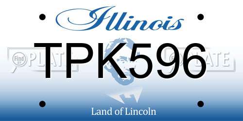 TPK596 Illinois License Plate