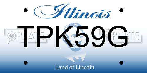 TPK59G Illinois License Plate