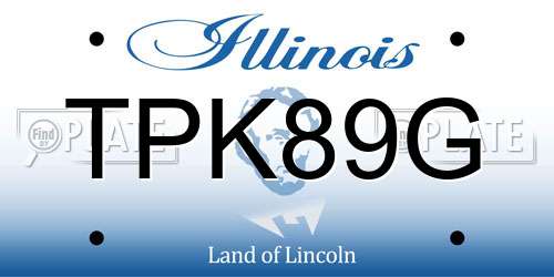 TPK89G Illinois License Plate