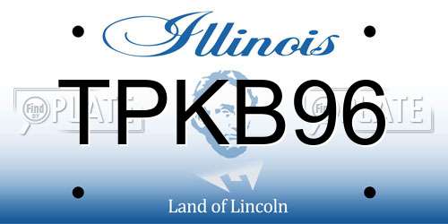TPKB96 Illinois License Plate