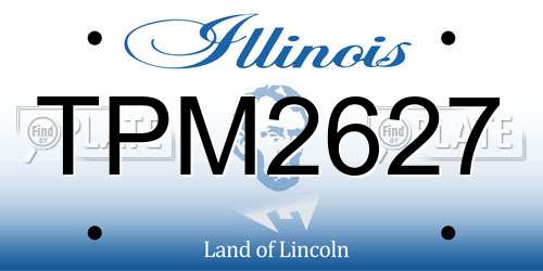 TPM2627 Illinois License Plate
