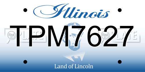 TPM7627 Illinois License Plate
