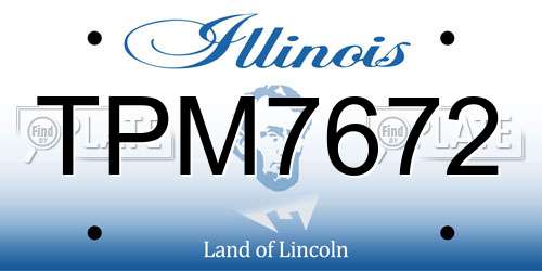 TPM7672 Illinois License Plate