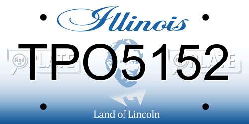 TPO5152 Illinois License Plate