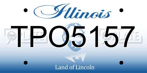 TPO5157 Illinois License Plate