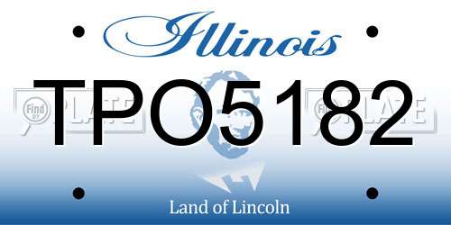 TPO5182 Illinois License Plate