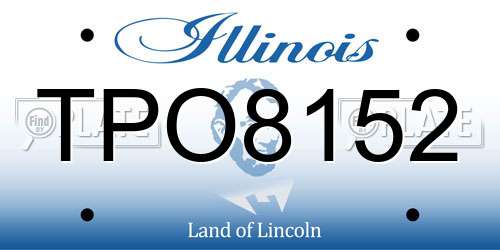 TPO8152 Illinois License Plate