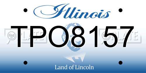 TPO8157 Illinois License Plate
