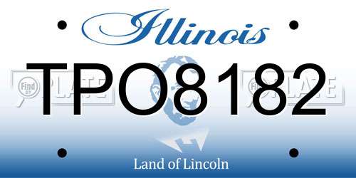 TPO8182 Illinois License Plate