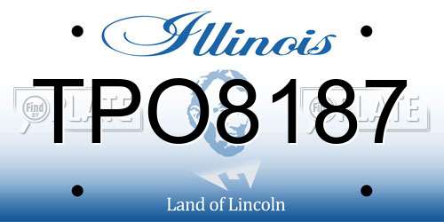 TPO8187 Illinois License Plate