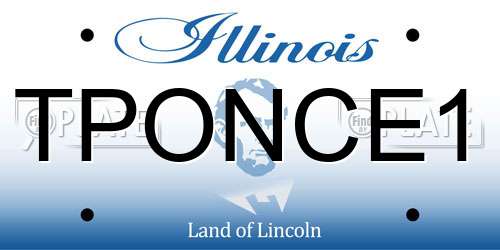 TPONCE1 Illinois License Plate