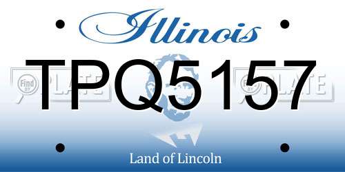 TPQ5157 Illinois License Plate