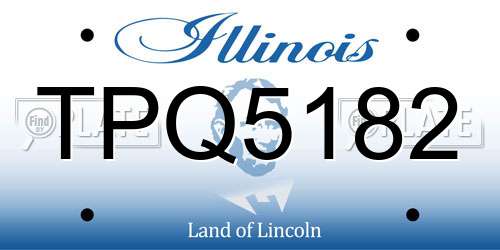 TPQ5182 Illinois License Plate