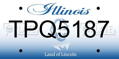 TPQ5187 Illinois License Plate