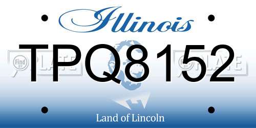 TPQ8152 Illinois License Plate