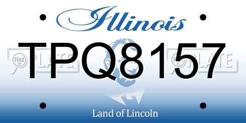 TPQ8157 Illinois License Plate